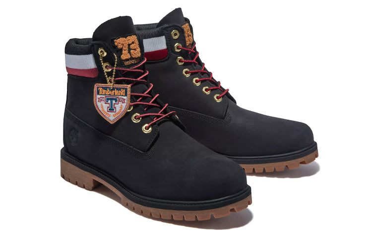 Timberland 6 Inch Heritage Cupsole Boot 'Black Nubuck with Red' A2GZ9001