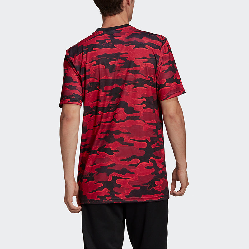 adidas Manchester United Soccer/Football Training Sports Jersey Short Sleeve T-shirt 20-21 Season Red FR6033