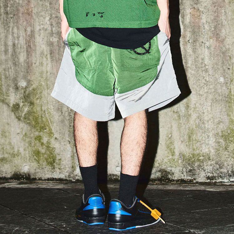 Air Jordan x Off-White MJ Baggy Shorts Asia Sizing 'Forest Green Phantom Black' DM7472-361