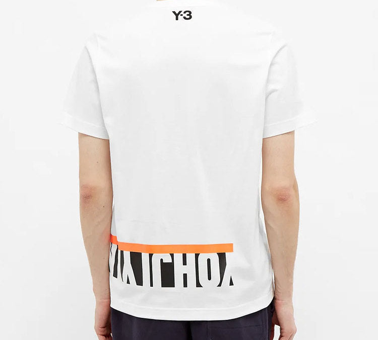 Y-3 Unisex Multi Block Graphic Tee Printing Short Sleeve White FN5728