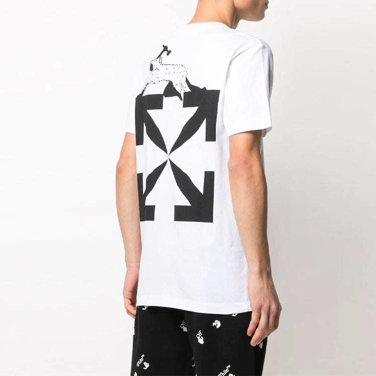 Off-White SS21 Alphabet Logo Printing Short Sleeve White OMAA027R21JER0130110