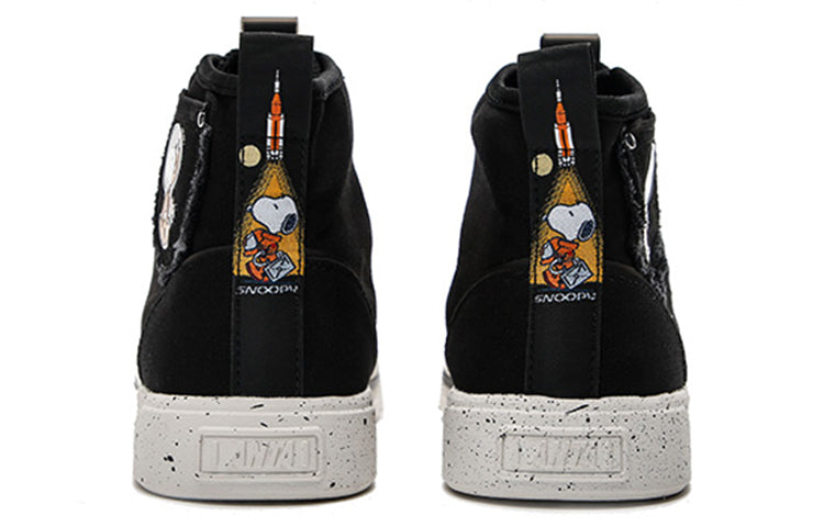 ANTA x SNOOPY High Top Canvas Shoes 'Black White' 912138604-2