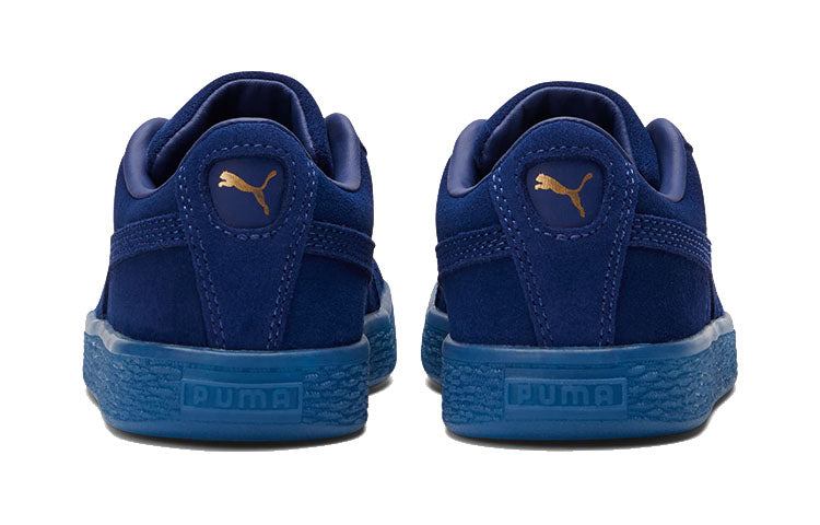 (PS) PUMA Suede Classic Mono Gold Casual Board Shoes Blue 381571-02