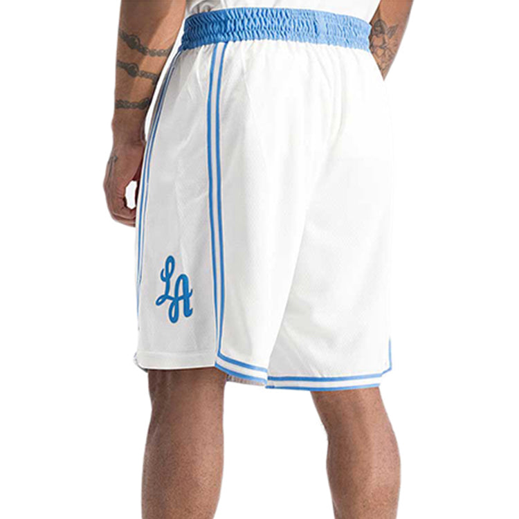 Nike NBA Basketball Sports Shorts SW Fan Edition Los Angeles Lakers White CN1976-100