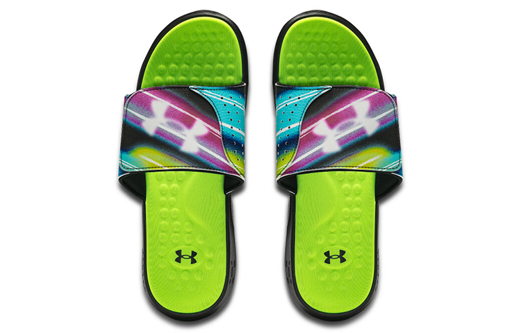 Under Armour Ignite Pro Graphic Strap Slide 'Holographic' 3026024-002