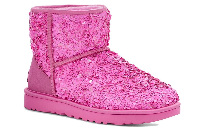 (WMNS) UGG Classic Mini Chunky Sequin Boot 'Pink' 1130602-ECH