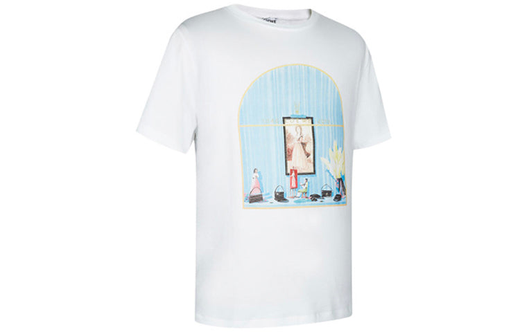 Men's LOEWE AW19 Painting Short Sleeve White H6299720SI