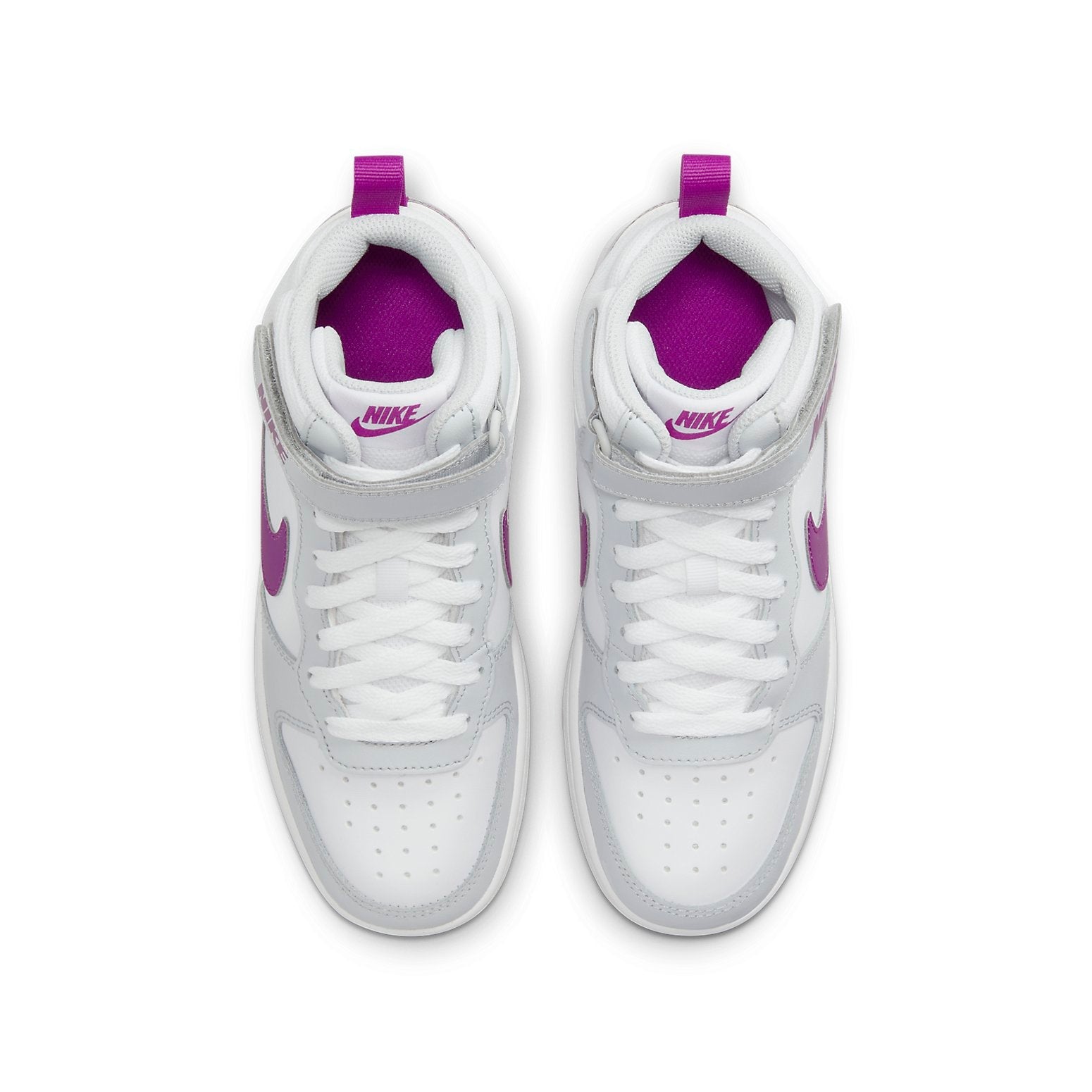 (GS) Nike Court Borough Mid 2 'Pure Platinum Vivid Purple' CD7782-009