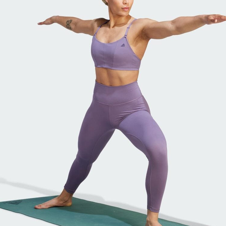 (WMNS) adidas Aeroready Cropped Leggings 'Purple' IJ9361