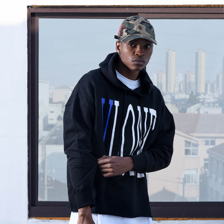 VLONE Staple Classic Printing Back Large Logo Couple Style Black Blue 6941240931966
