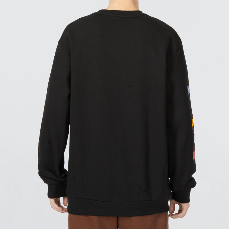 PUMA Ess Logo Repeat Graphic Crew 'Black' 675128-01