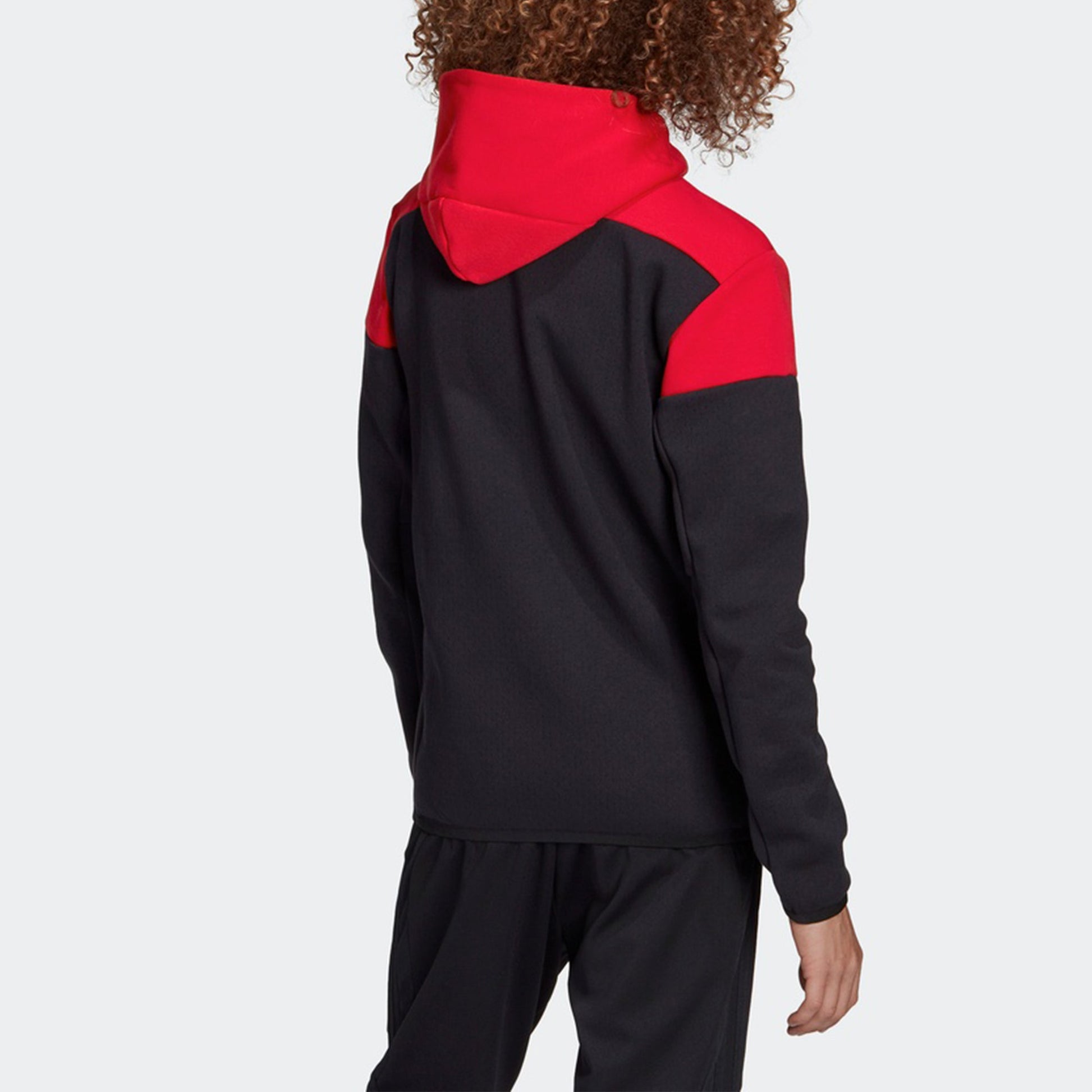 adidas Fcb zn 20-21 Season Bayern Munich Soccer/Football Sports Hooded Jacket Black Red GN5916