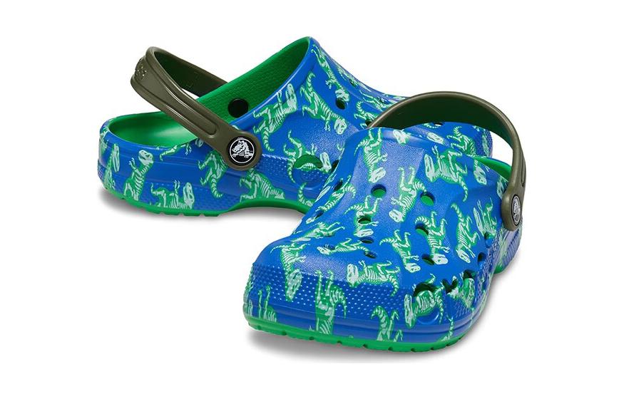 (GS) Crocs Baya Printed Clogs 'Blue Bolt Multi' 207657-4LB