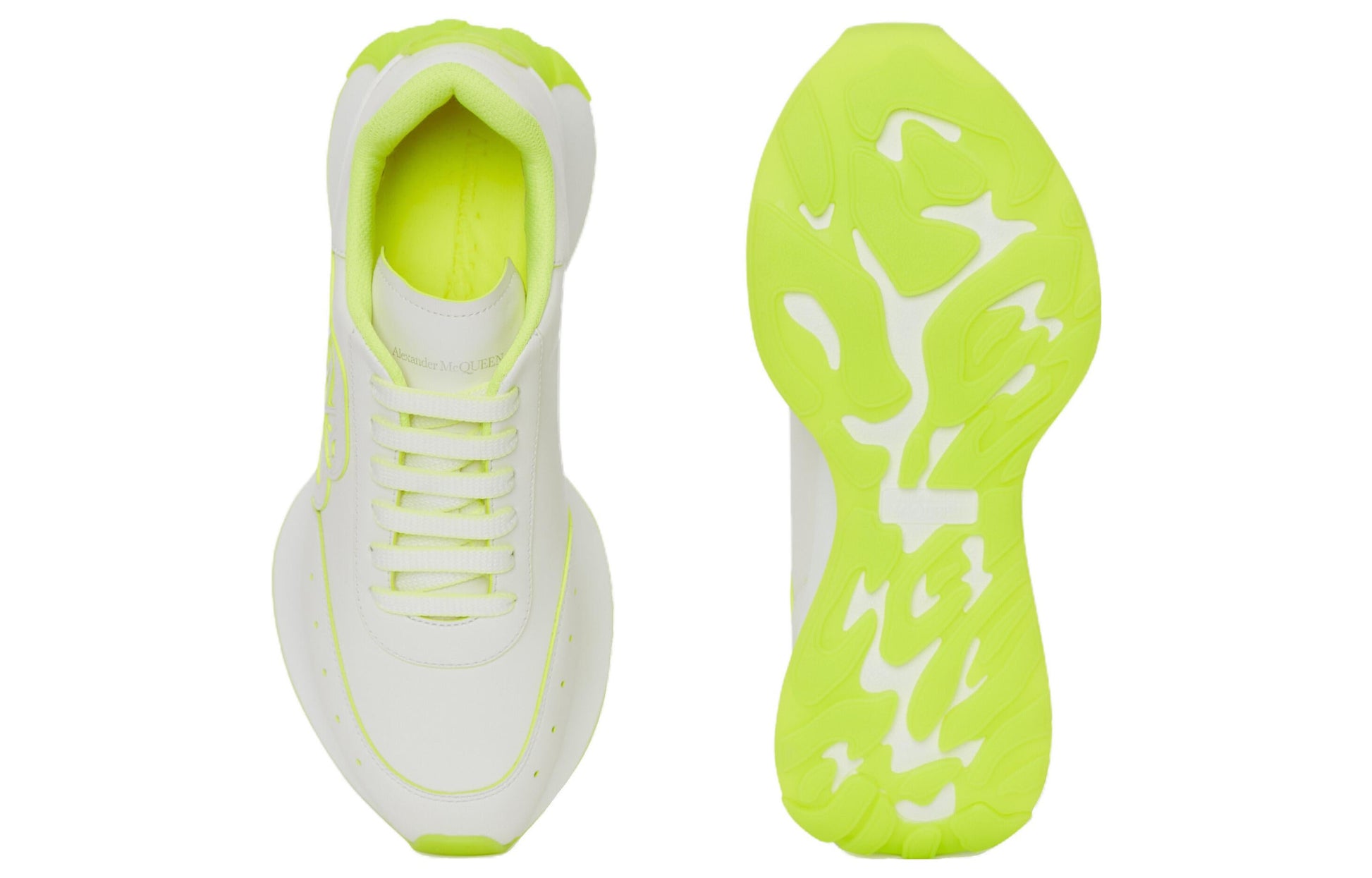 (WMNS) Alexander McQueen Sprint Runner 'White Acid Yellow' 718361WIC9D8954