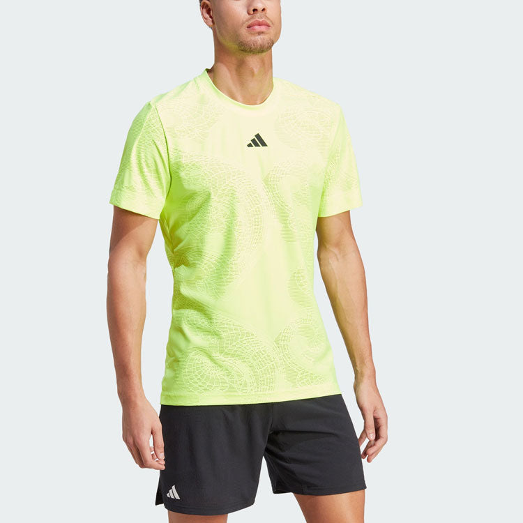 adidas AEROREADY FreeLift Pro Tennis Tee 'Lucid Lemon' IK7108