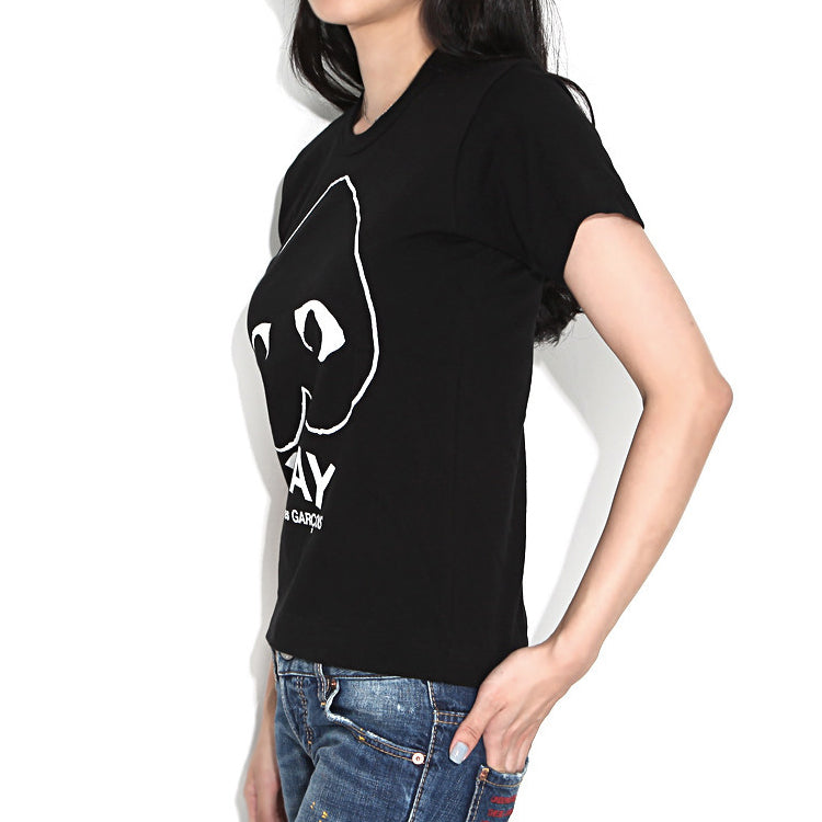 (WMNS) COMME des GARCONS PLAY Inverted Heart Logo T-Shirt 'Black' AZ-T113-051-1