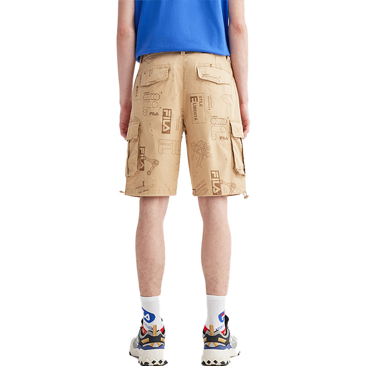 FILA Printing Cargo Sports Shorts Khaki F11M038803F-LK