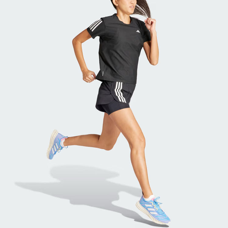 (WMNS) adidas Own The Run T-Shirts 'Black White' IN2961