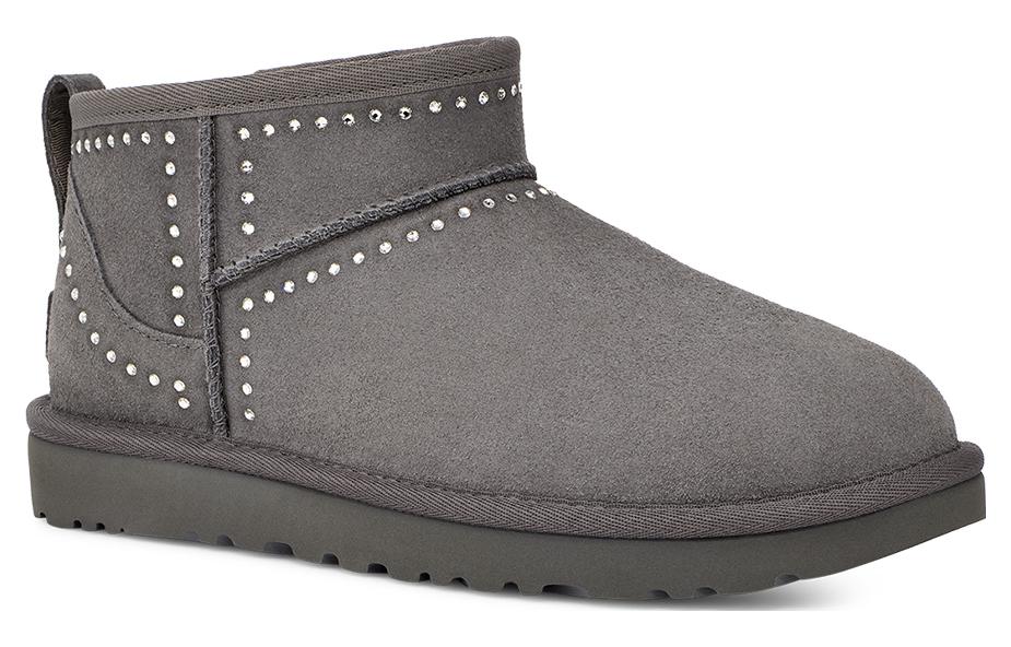 (WMNS) UGG Classic Ultra Mini Bling 'Dark Grey' 1119871-CHRC