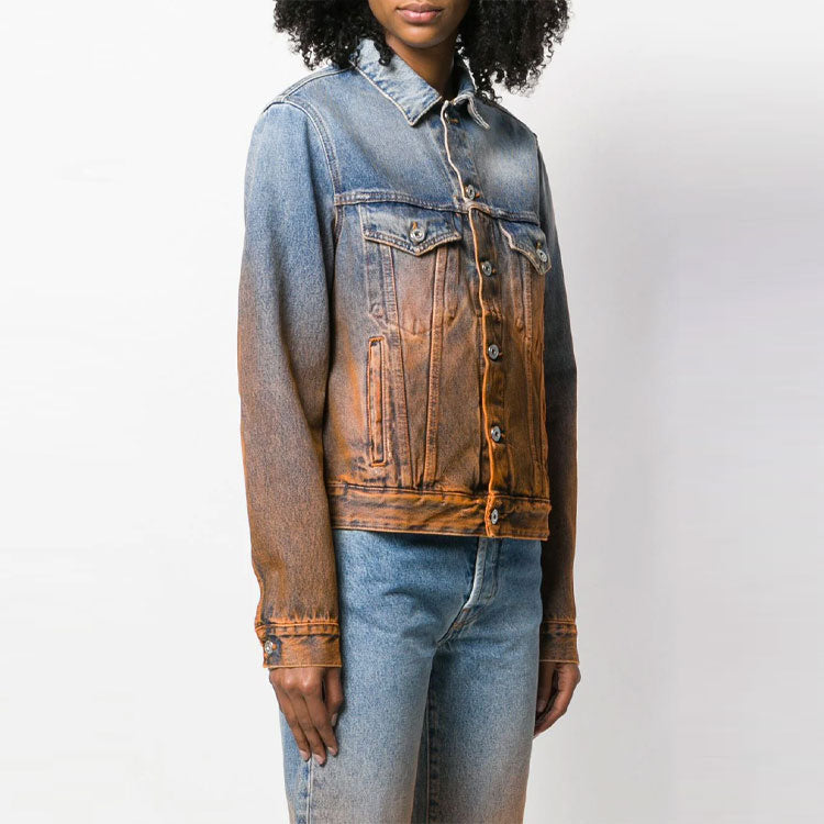 Off-White Degrade Gradient Denim Jacket Slim Fit Version OWYE012E1977308987B4