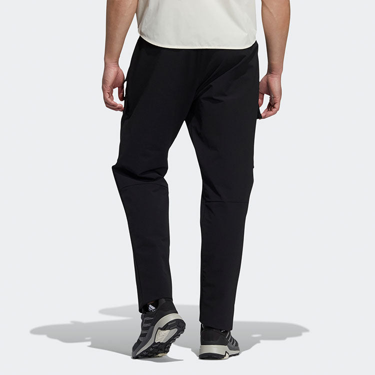 Men's adidas Utl Cargo Pants Solid Color Outdoor Multiple Pockets Sports Pants/Trousers/Joggers Black H13794