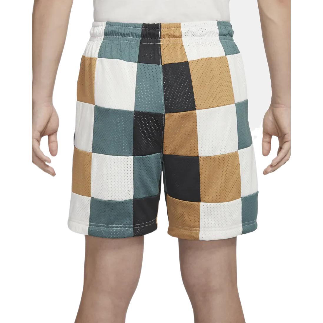 Men's Air Jordan Plaid Splicing Logo Printing Straight Shorts DQ8348-384