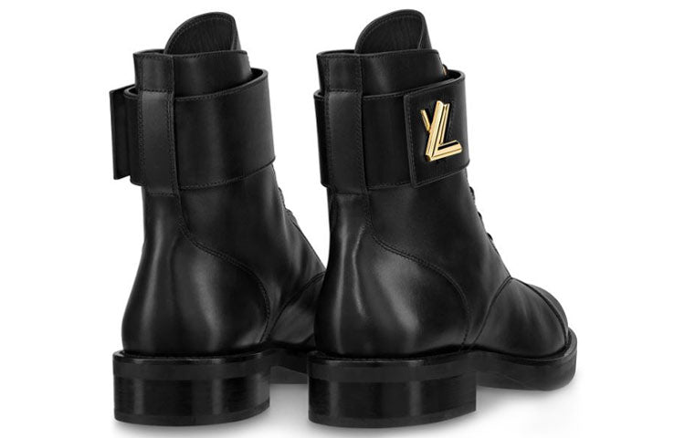 (WMNS) LOUIS VUITTON LV Wonderland Small Cowhide Martin boots Black 1A1IXU