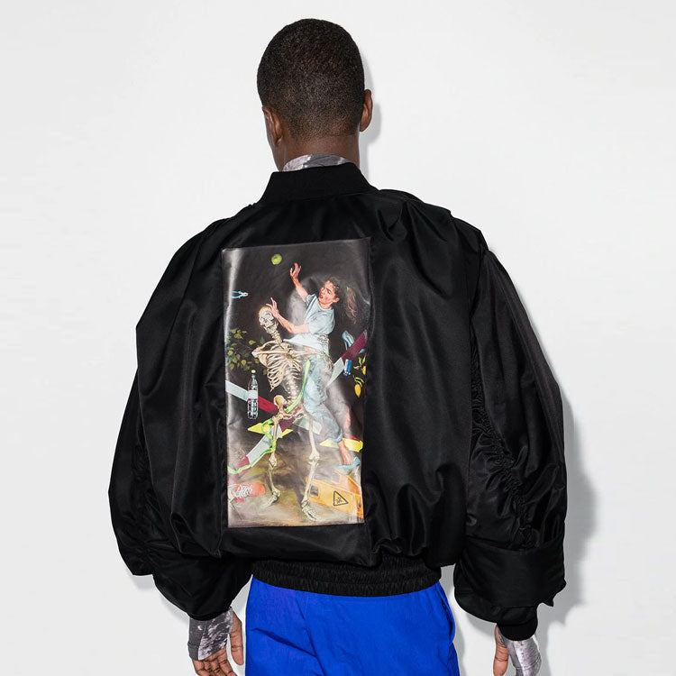 Off-White Pascal Applique Pilot Jacket Men's Black OMEH020F20FAB0011010