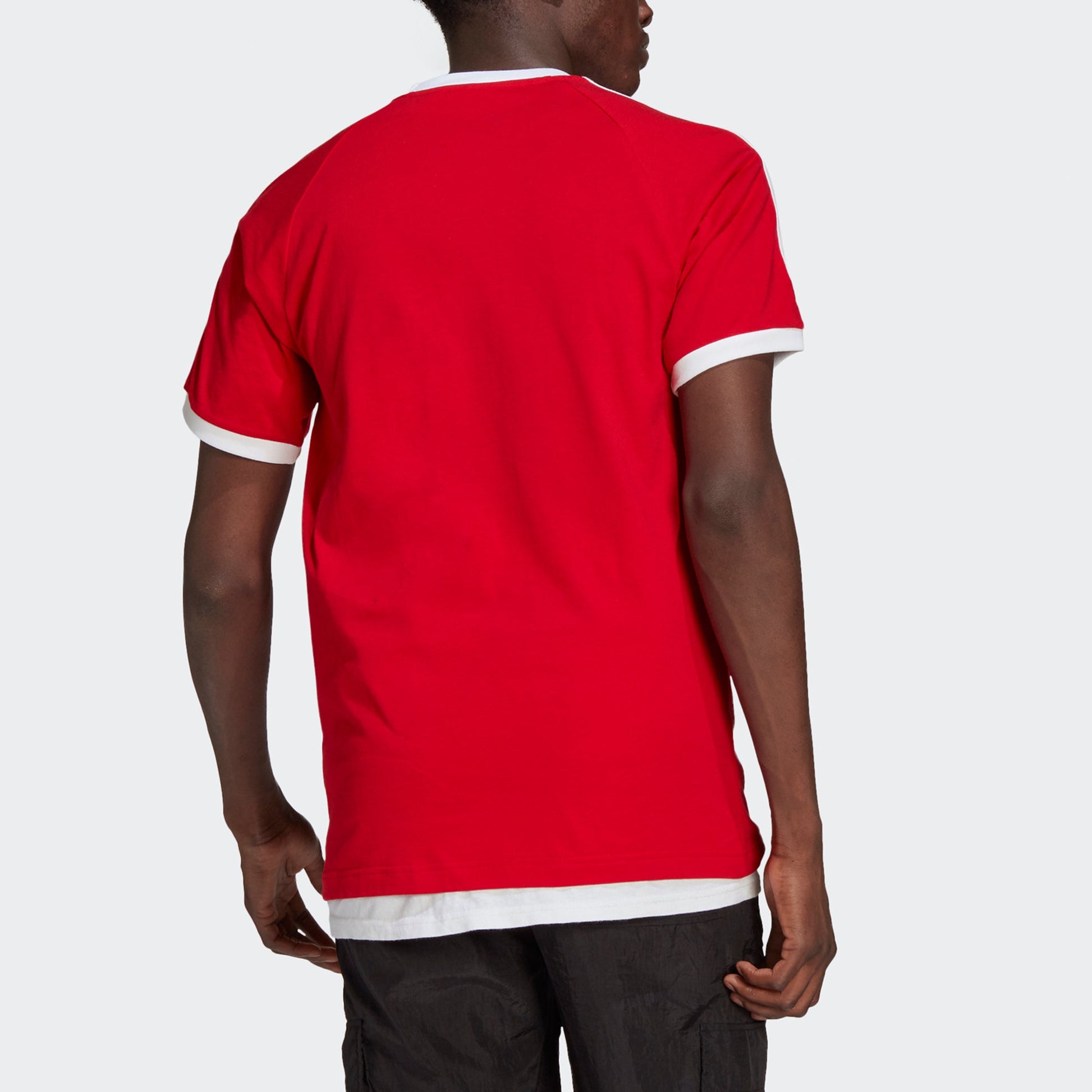 adidas originals 3-Stripes Tee Classic Sports Short Sleeve Red GN3502
