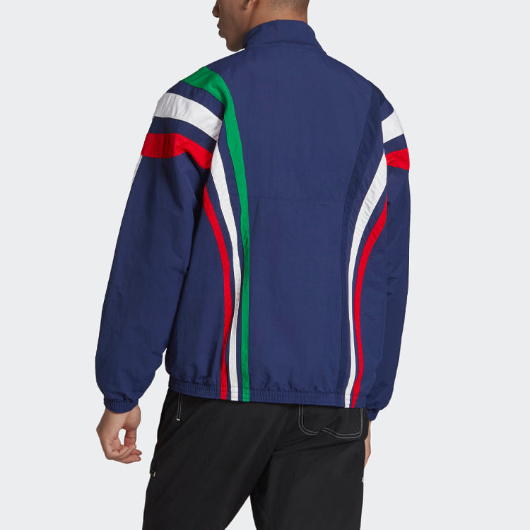adidas originals Stand Collar Sports Jacket Navy Blue FN0966