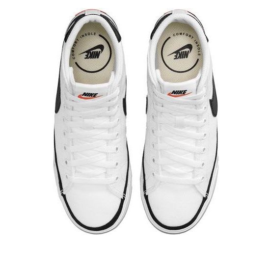 (WMNS) Nike Court Legacy Canvas Mid 'White Black' DD0161-100