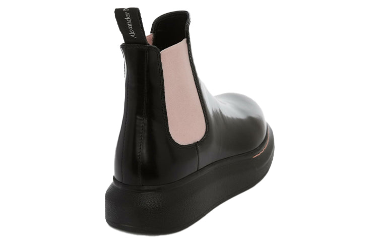 (WMNS) Alexander McQueen Hybrid Chelsea Boot 'Black Sugar Pink' 586398WHX521123