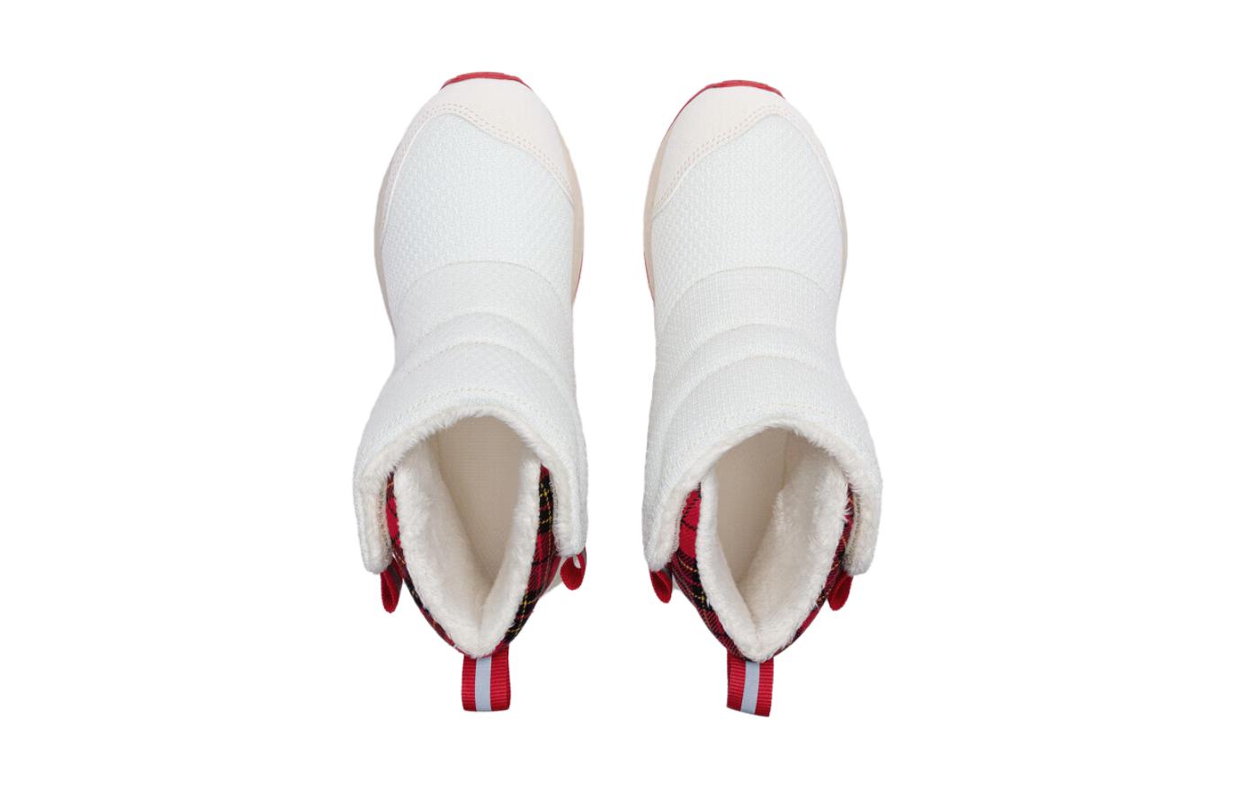 (GS) ASICS Winter Warm Boots 'White Red' 1014A318-200