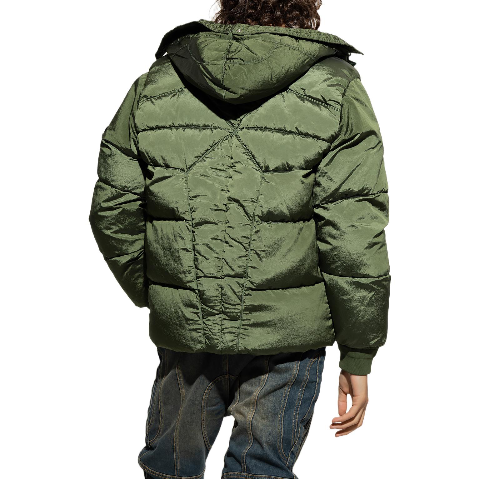STONE ISLAND Nylon Metal Hooded Down Jacket 'Olive Green' 771543619-V0058