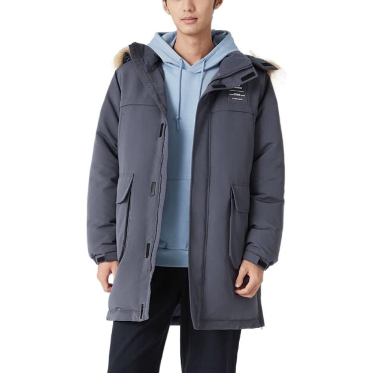 Skechers Lifestyle Series Long Down Jacket 'Black' L422M098
