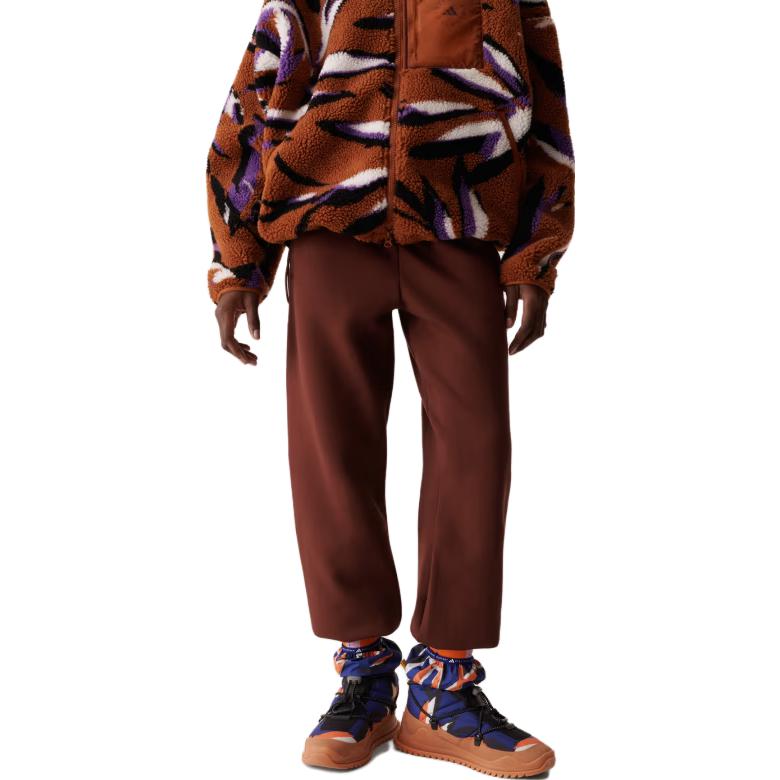 (WMNS) adidas By Stella McCartney Sweat Tracksuit Bottoms 'Burgundy' IJ0575