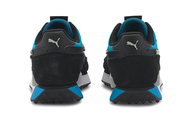 (GS) PUMA Future Rider Galaxy Low Top Running Shoes Blue/Black/White 374424-02