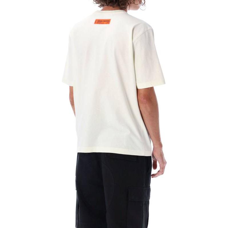 HERON PRESTON FW22 Halftone Heron T-shirt 'White Navy Blue' HMAA032F22JER0140146