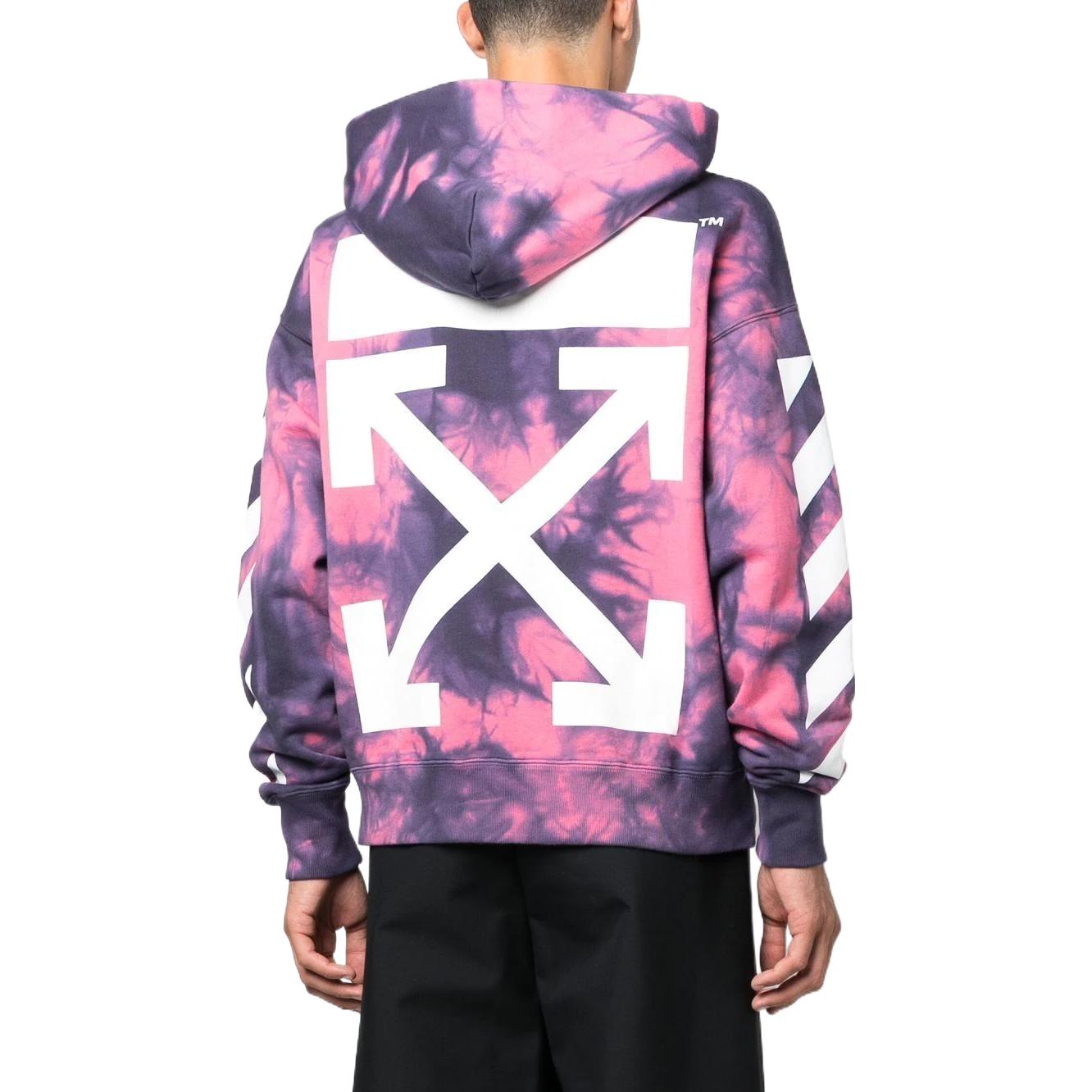 Off-White Arrows tie-dye Hoodie 'Pink' OMBB085F22FLE0103401
