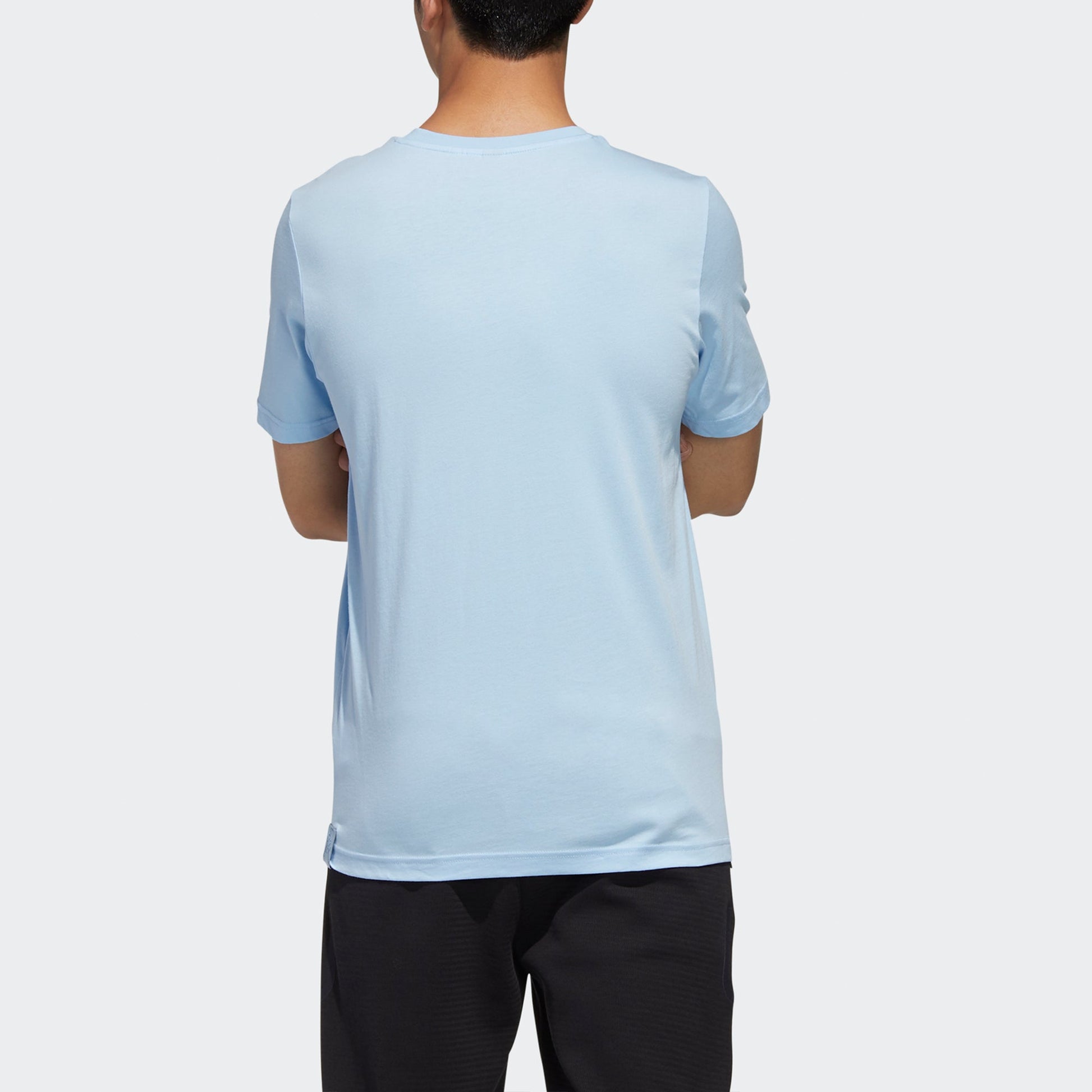 adidas Wj Gfx Tee Series Printing Sports Round Neck Short Sleeve Blue GF4057