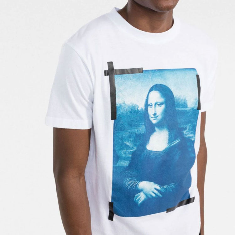 Off-White SS22 Character Printing Round Neck Short Sleeve Pullover Ordinary Version White OMAA027C99JER0060145