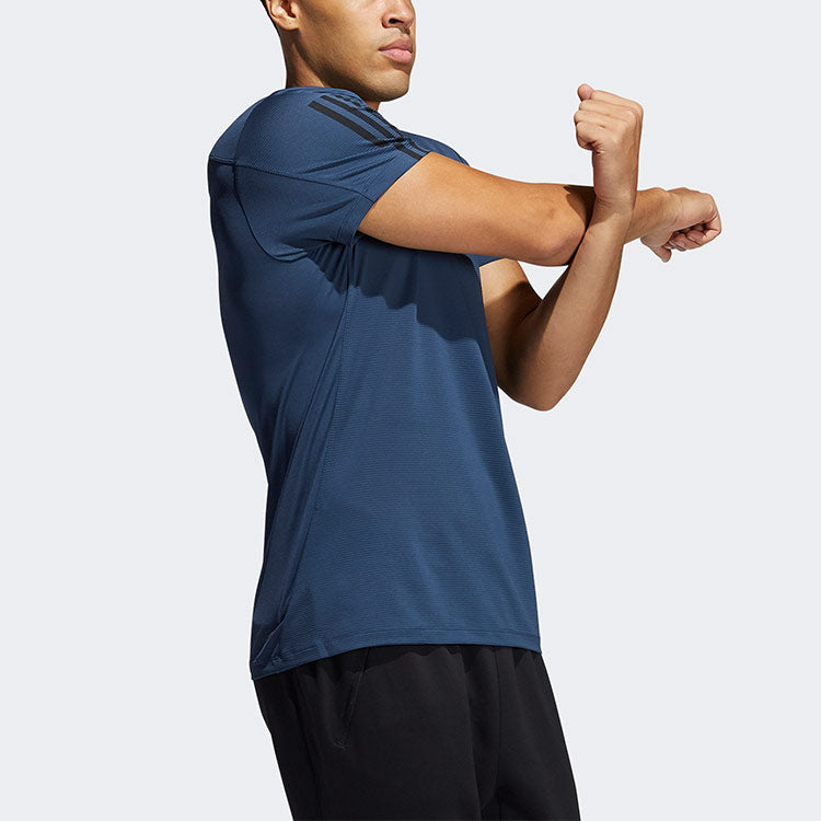 adidas Aero3s Tee Pb Sports Training Round Neck Short Sleeve Navy Blue GQ2161