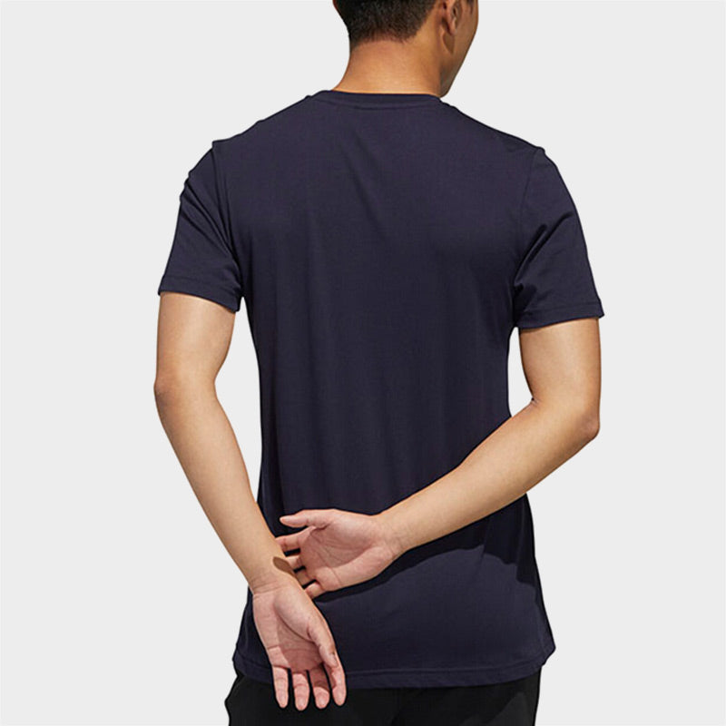 adidas M Sprnkl Logo T logo Printing Round Neck Breathable Short Sleeve Blue FM6245
