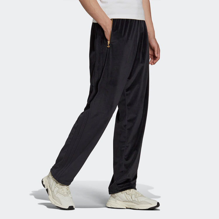 Men's adidas Solid Color Loose Straight Sports Pants/Trousers/Joggers Black H11380