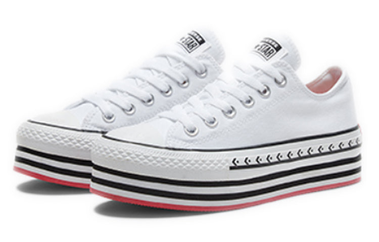 (WMNS) Converse Chuck Taylor All Star Platform Layer Low 'Logo Play - White' 566762C