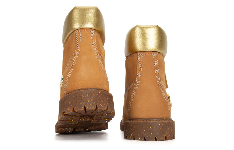 (WMNS) Timberland Heritage 6 Inch Waterproof Boots 'Wheat Nubuck with Gold' A5RS8231