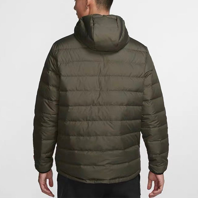 Nike Stay Warm Casual Sports hooded down Jacket Green AT3911-325