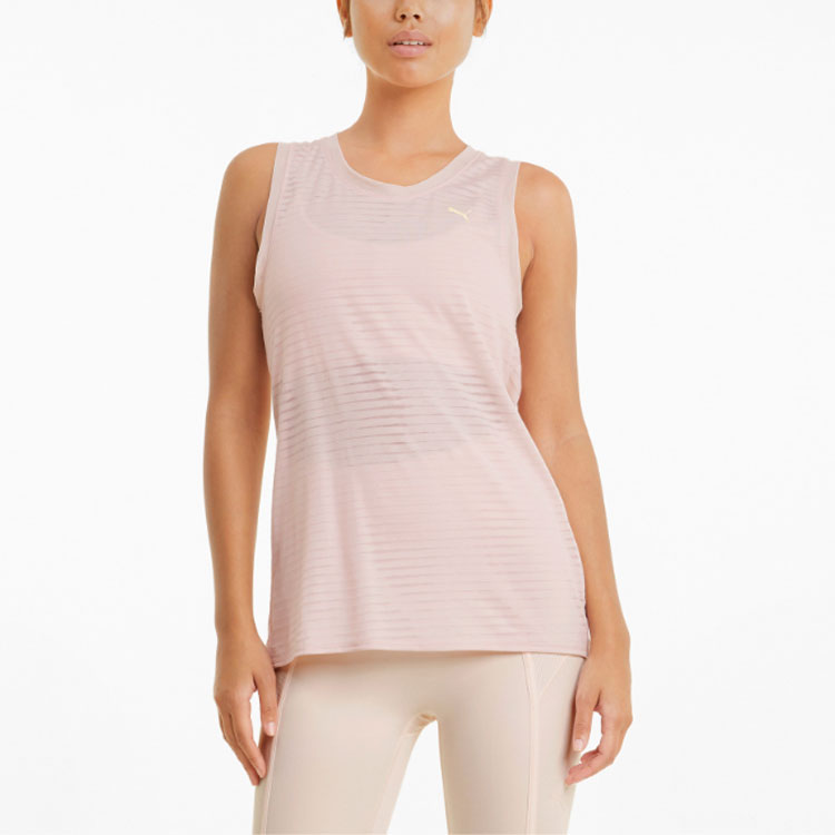 (WMNS) PUMA Studio Burnout Training Tank Top 'Pink' 520225-27