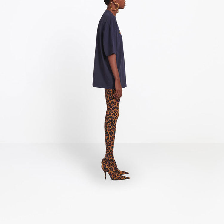Balenciaga Alphabet Printing Short Sleeve Navy Blue 492258TAV044128