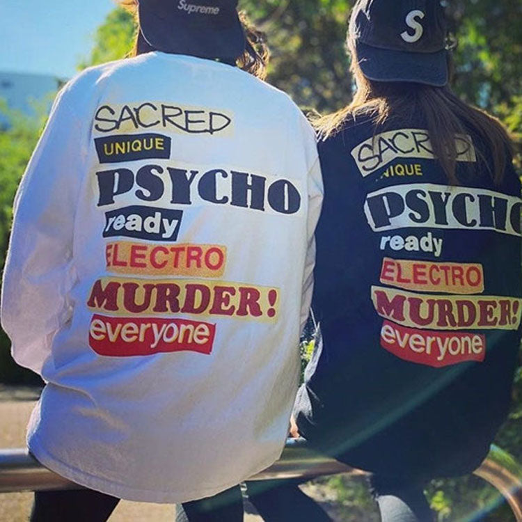 Supreme SS20 Week 1 Sacred Unique L/S Back Alphabet Long Sleeves Unisex Black SUP-SS20-332